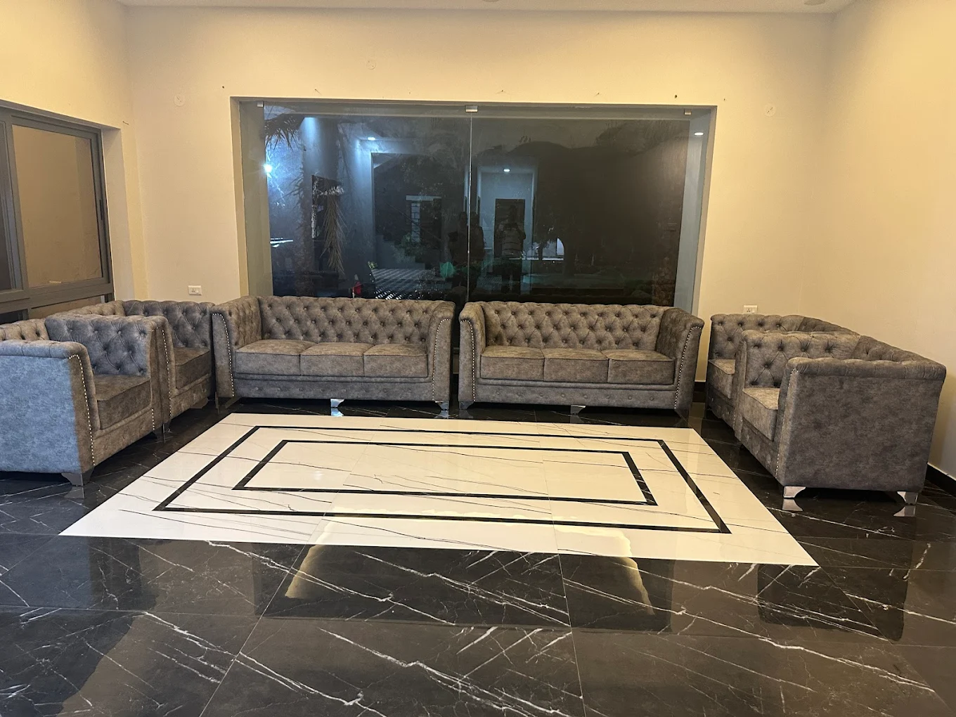 Elegant hall and lounge at Green Enclaves